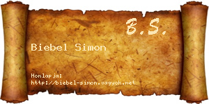 Biebel Simon névjegykártya